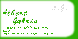 albert gabris business card